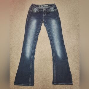 Wallflower Size 0 Flare Legged Distressed Jeans